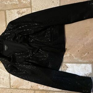 Bebe black jacket crocodile pattern size M